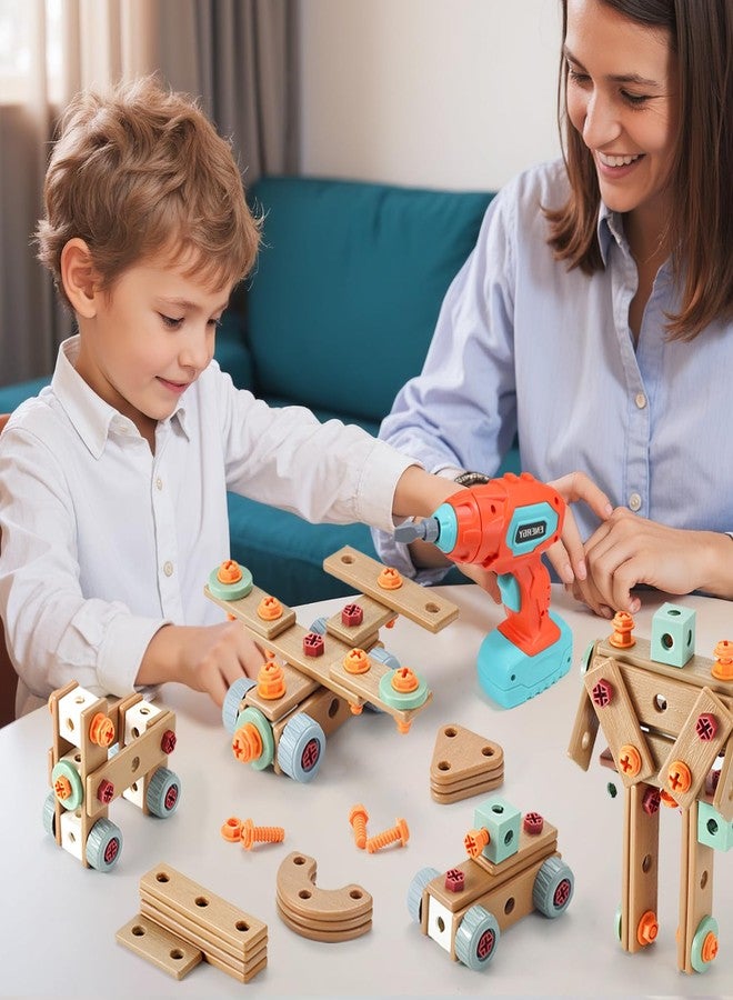 VEAIS Kids Tool Set with Drill,120Pcs Toddler Tool Set with ToolBench,Montessori Toy for 2+Year Old,Educational STEM Construction Toys for Ages 2-4,Pretend Play Toddler Toys 3-5 Year Old Birthday Gift - Image 4