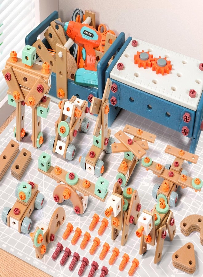 VEAIS Kids Tool Set with Drill,120Pcs Toddler Tool Set with ToolBench,Montessori Toy for 2+Year Old,Educational STEM Construction Toys for Ages 2-4,Pretend Play Toddler Toys 3-5 Year Old Birthday Gift - Image 1