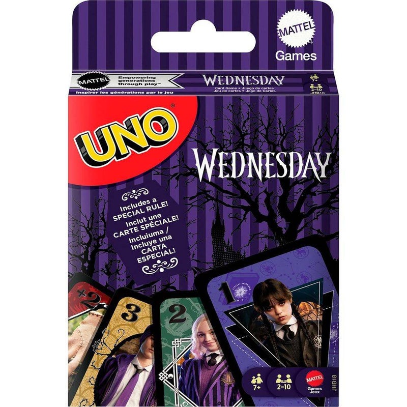 Mattel Games UNO Wednesday Card Game - Image 1