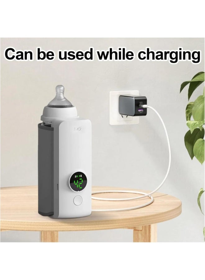 ام تي اس جهاز تدفئة زجاجات الأطفال المحمول من  للسفر، جهاز تدفئة زجاجات الأطفال اللاسلكي القابل لإعادة الشحن، جهاز تدفئة زجاجات الأطفال لحليب الأم والحليب الصناعي - Image 5