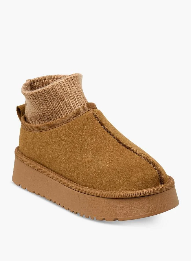 Flora Bella By Shoexpress Women Ribbed Cuff Ankle Boots