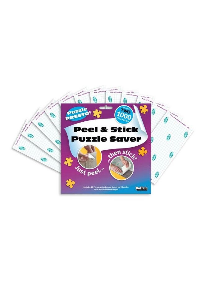 Buffalo Games - (2 Pack)Puzzle Presto! Peel & Stick Puzzle Saver: The Original And Still The Best Way To Preserve Your Finished Puzzle! 12 Adhesive Sheets And 4 Adhesive Hangars. Preserve Two1000 Piece Puzzles! Multi - Image 1