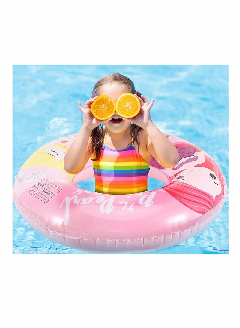 واي آند دي Inflatable Swim Rings, Cartoon Round Swimming Float Ring Floatie Water Fun Beach Party Pool Toys with Repair Patch for Kids Adults - Image 2