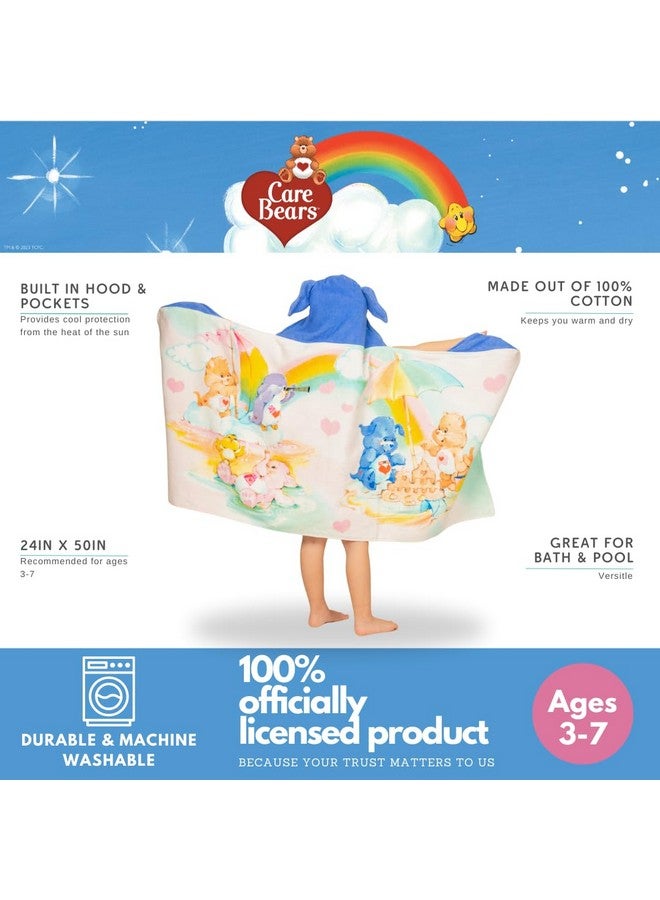 Franco Care Bears Retro Kids Super Soft Bath/Pool/Beach Soft Cotton Terry Hooded Towel Wrap, 24 in x 50 in, (Officially Licensed Product) By Franco - Image 3