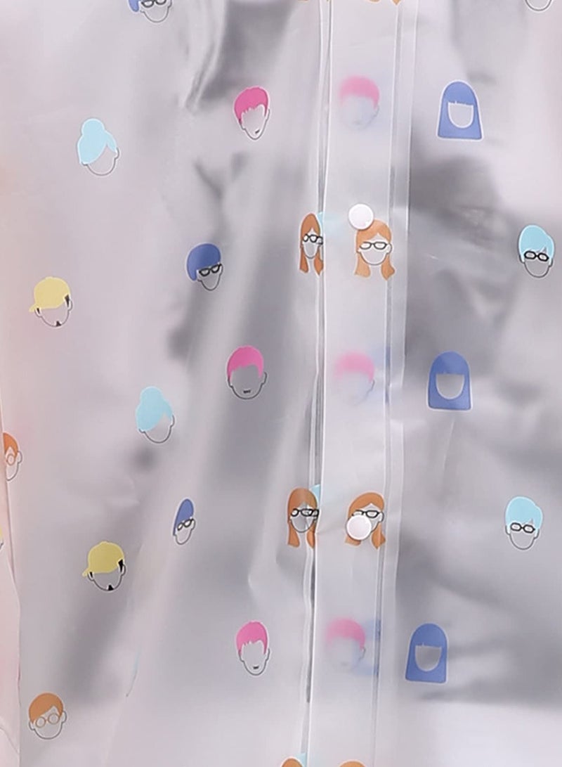 KASTWAVE Kids Waterproof Rain Coat, Hooded Children's Waterproof and Reflective Raincoat, Creative Printed Cute Animal Pattern, with Adjustable Buttons and Windproof Cuffs - Image 4