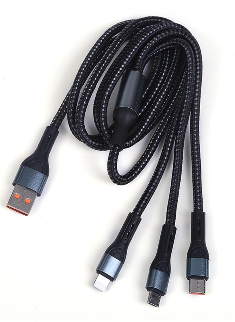 كابل USB C / كابل من النوع C / كابل USB صغير 3 في 1 كابل USB مجدول من النايلون / كابل شاحن سريع متعدد 9A / كابل شحن سريع 120 وات QC4.0 - متوافق مع iPhone/Samsung Galaxy/Huawei/iPad - 30000 انحناء - pzsku/ZFB8B2A7A2EE1B5C5254BZ/45/_/1717711843/bfa62826-c0af-4b48-aa80-474a6cb25d34