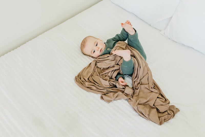 Copper Pearl Baby Swaddle Blanket - Premium Knit Baby Blanket, Large Soft Stretchy Receiving Blankets for Baby Boy and Girl, Swaddles for Newborn, Infant, and Toddler (Gobi) - Image 4