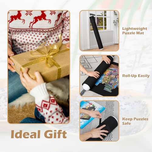 Lavievert Jigsaw Puzzle Mat Roll Up, Portable Puzzle Board Puzzle Storage Puzzle Saver, Environmental Friendly Material, Store Jigsaw Puzzles Up to 1500 Pieces - Image 3