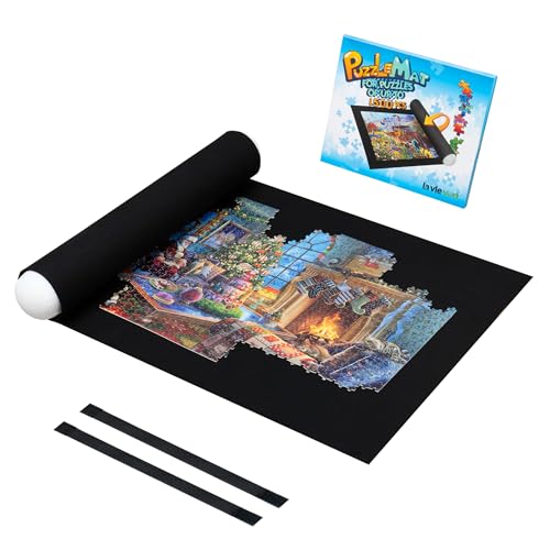 Lavievert Jigsaw Puzzle Mat Roll Up, Portable Puzzle Board Puzzle Storage Puzzle Saver, Environmental Friendly Material, Store Jigsaw Puzzles Up to 1500 Pieces - Image 1