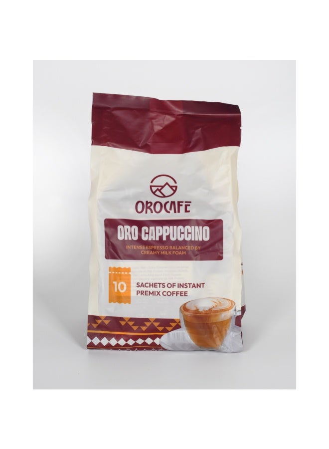 Orocafe Cappuccino Coffee Premix 10 Sachets (180g) – Creamy & Frothy Instant Cappuccino Mix, Single Uganda Origin - Image 1