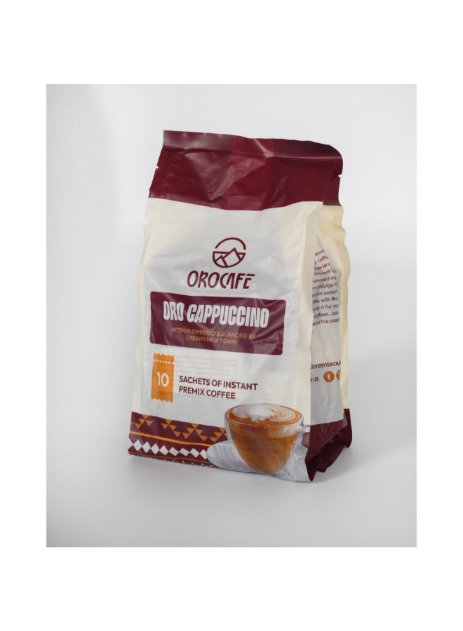Orocafe Cappuccino Coffee Premix 10 Sachets (180g) – Creamy & Frothy Instant Cappuccino Mix, Single Uganda Origin - Image 2