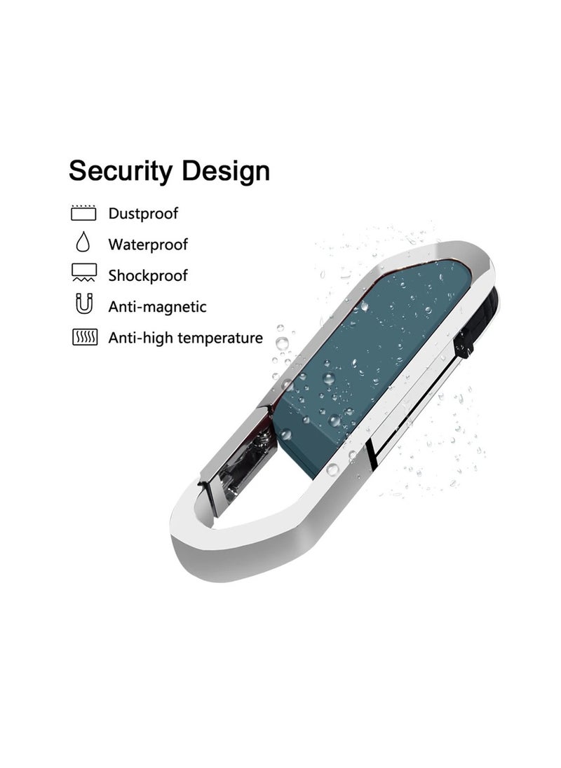 AROAQ USB Flash Drive, Portable Metal Thumb Drive with Keychain, USB 2.0 Flash Drive Memory Stick, Convenient and Fast Pen Thumb U Disk for External Data Storage, (1pc 8GB Blue)  - Image 2