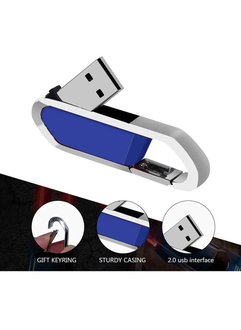AROAQ USB Flash Drive, Portable Metal Thumb Drive with Keychain, USB 2.0 Flash Drive Memory Stick, Convenient and Fast Pen Thumb U Disk for External Data Storage, (1pc 8GB Blue)  - Image 4