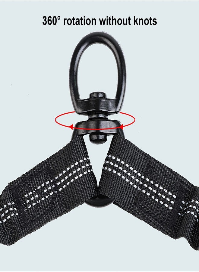 BAOBOTE Pet Double Dog Leash, Shock Absorbing Reflective Bungee Lead Walk 2 Dogs with Ease, 360° Swivel No Tangle Double Dog Walking & Training Leash, Dual Dog Leashs for 6-120lbs Dogs (Black) - Image 4