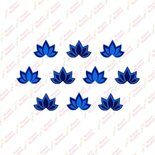 Comet Busters Handcrafted Blue Floral Lotus Bindis (BV1953) - Image 2