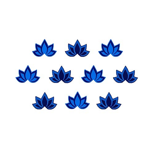 Comet Busters Handcrafted Blue Floral Lotus Bindis (BV1953) - Image 1