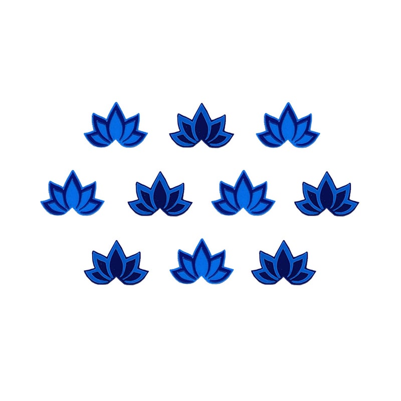 Comet Busters Handcrafted Blue Floral Lotus Bindis (BV1953) - Image 5