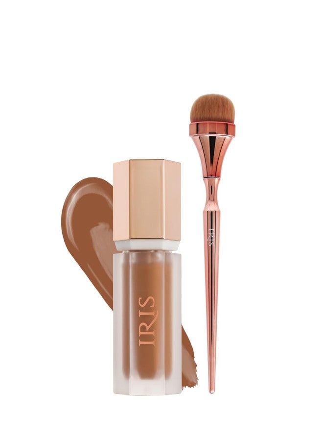 Iris Cosmetics IRIS Beauty Contour Duo | She’s Toasted Liquid Contour with Luminous HD Blending Brush | Lightweight, Buildable, Natural Definition & Sculpting Makeup for All Skin Tones - Image 1