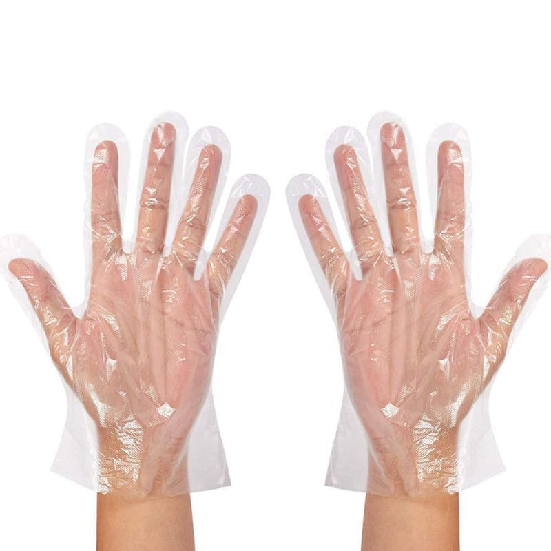 Stylo Biodegradable & 100% Compostable Disposable Hand Gloves, Transparent Hand Gloves for cleaning/Kitchen/Restaurant/Gardening/Public Areas (200 PIECES) - Image 1