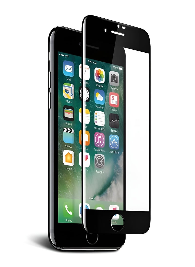BORTONY iPhone 7 and 8 Tempered Glass Screen Protector  3D Full Coverage Protective Film Easy Installation Anti Scratch Bubble Free Glass for Apple iPhone 7/8 - Image 1