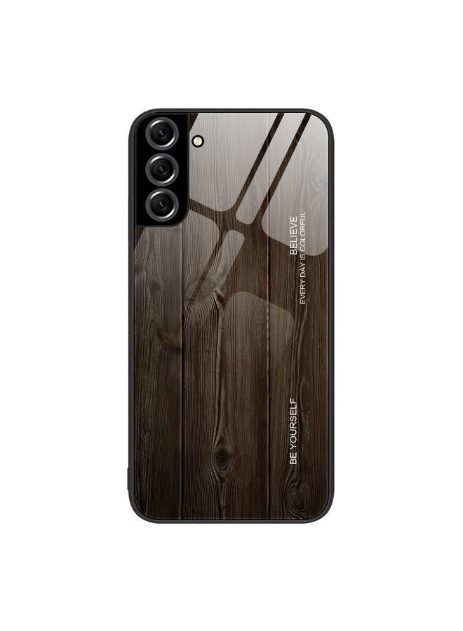erorex Case For Samsung Galaxy S22+ 5G Wood Grain Glass Protective Phone Case - Image 1