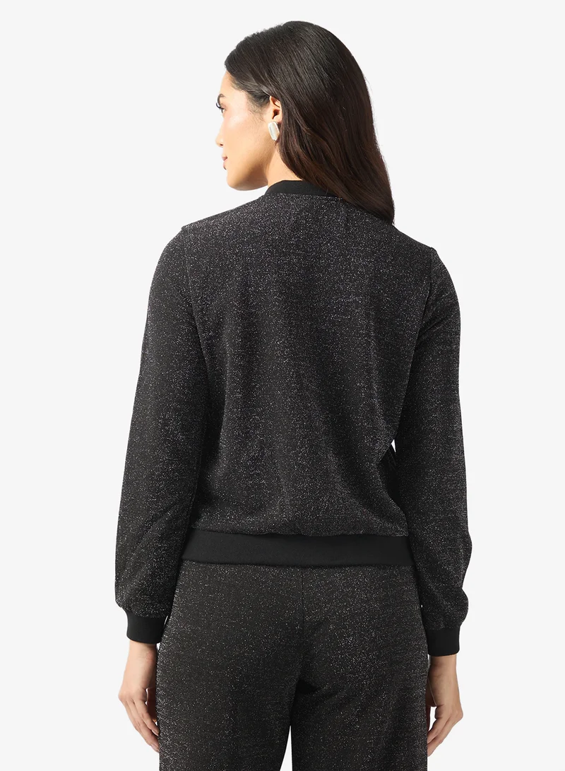 VERO MODA Vmberlin Glitter Long Sleeve Bomber Jacket