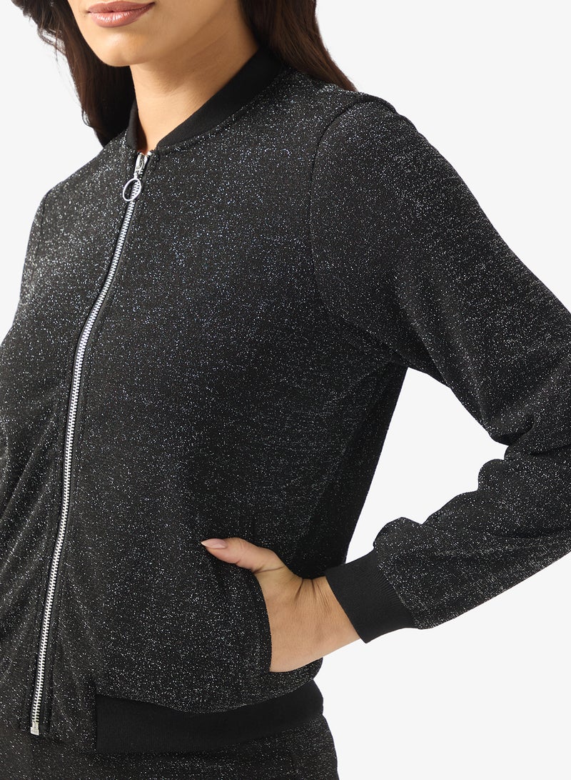 فيرو مودا جاكيت بامبرز بأكمام طويلة لامع من فمبرلين - Image 3