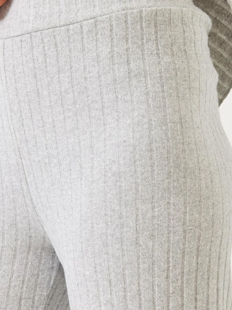 Bianco Lucci LUCCI Polo Collar Long Sleeve Two-Piece Coord Set with Wide Leg Pants