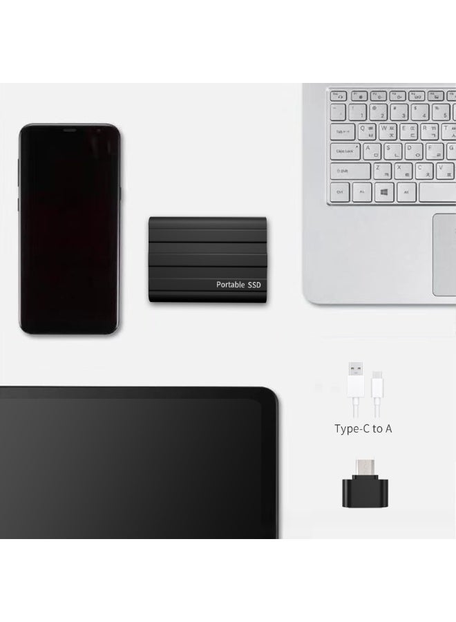 4TB Portable External SSD, 4000GB USB 3.1 High Speed Data Transfer, Computer Backup Drive Support Data Storage Transfer, USB C Mini Portable External Solid State Drive for PC/Laptop/Phones and More - Image 2
