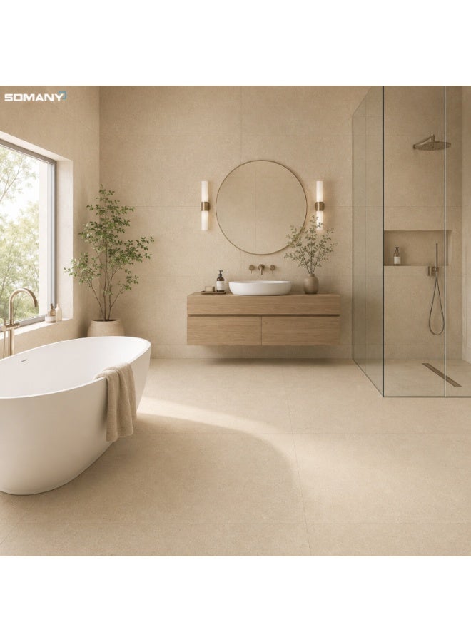 SOMANY Fennel Beige 26 Shape V2 Floor Tile | 800x2600mm Large Format Slab | 15mm Thickness | Premium Beige Stone Finish | 2.08 SQM - Image 2