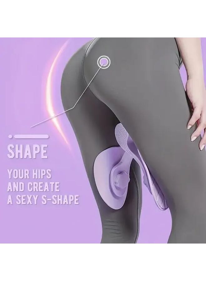 Pink Yoga Muscle Trainer Multifunctional Leg Clamp for Home Gym Body Sculpting Resistance Training - Image 2