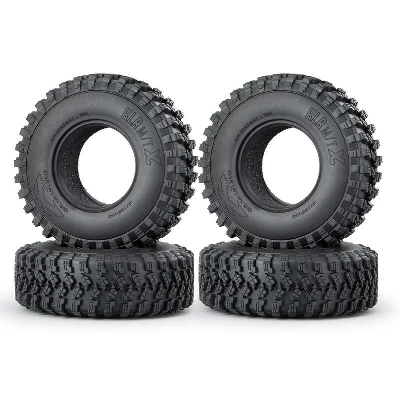 RCLIONS 4PCS Rubber 19 Rocks Tires with Foam Insert for Axial SCX10TRX4SCX10IISCX10III D90 D110 Redcat Gen7 Gen8 110 RC Crawler Car - Image 2