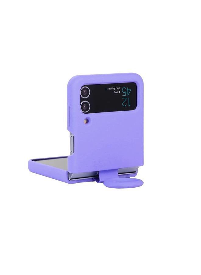 S-TOP Case For Samsung Galaxy Flip 3 Silicone Integrated Ring Buckle Phone Case - Image 3