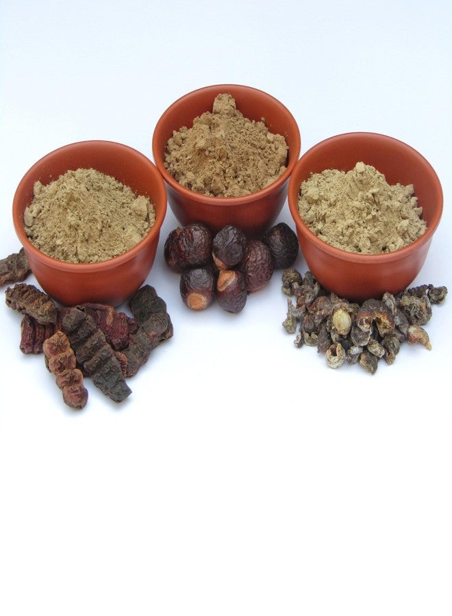 إليسيان مجموعة إليسيان من مسحوق الريثا والأملا والشيكاكاي العضوي - 100 غرام (3 عبوات × 100 غرام) | عبوة صابون بودرة طبيعية 100%، جوز الأريثا، الأملا لتنظيف الشعر ومنحه لمعاناً - Image 1