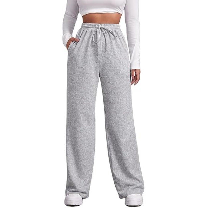2024 Summer New Cross-border Foreign Trade Independent Station wish Amazon eBay European and American Womens Casual Thin Pants light gray Light Gray 