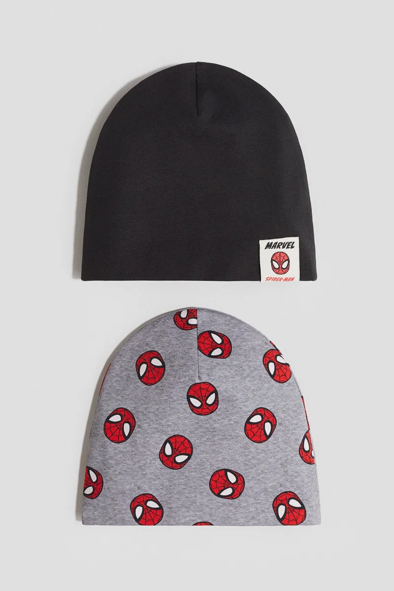H&M 2-pack printed jersey beanies