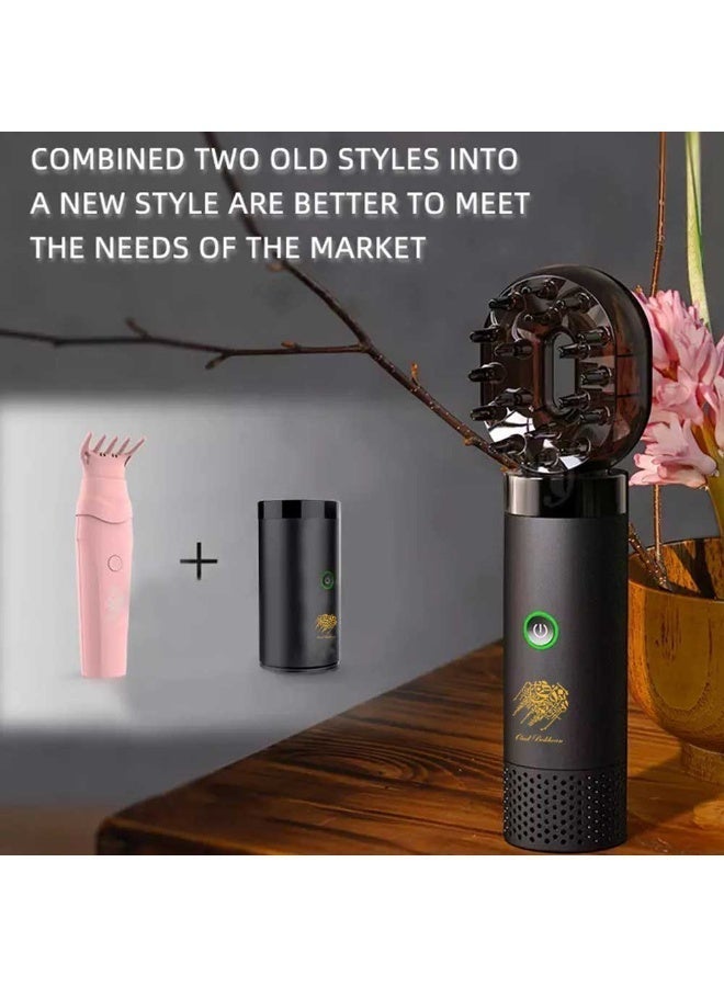 عود بخوان مبخرة بخور كهربائية محمولة فاخرة 2 في 1 تعمل بمنفذ USB وموزع عود للشعر - Image 3