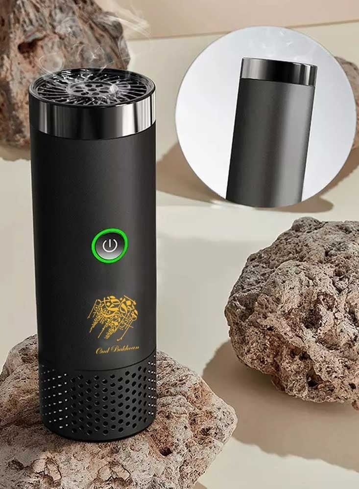 عود بخوان مبخرة بخور كهربائية محمولة فاخرة 2 في 1 تعمل بمنفذ USB وموزع عود للشعر - Image 4