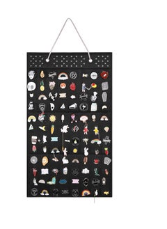 KASTWAVE Wall Hanging Brooch Pin Organizer, Pin Collection Case, Brooch Collection Storage Holder, Enamel Pin Display and Brooch Collection Storage Holder for Women or Men, up to 96 Pins (Organizer Only)Black  - Image 5