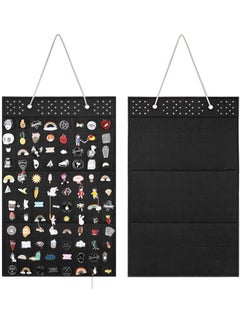 KASTWAVE Wall Hanging Brooch Pin Organizer, Pin Collection Case, Brooch Collection Storage Holder, Enamel Pin Display and Brooch Collection Storage Holder for Women or Men, up to 96 Pins (Organizer Only)Black  - Image 1