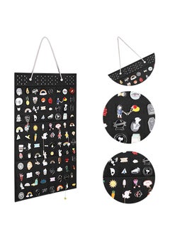 KASTWAVE Wall Hanging Brooch Pin Organizer, Pin Collection Case, Brooch Collection Storage Holder, Enamel Pin Display and Brooch Collection Storage Holder for Women or Men, up to 96 Pins (Organizer Only)Black  - Image 2