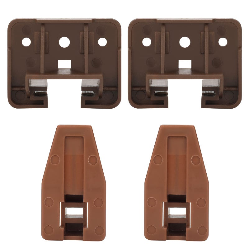 LONTAN DGSL01 Plastic Drawer Slides and Guides 2 Pack Drawer Replacement Part for Center Mount Cabinet Rails Plastic Guides for Dresser