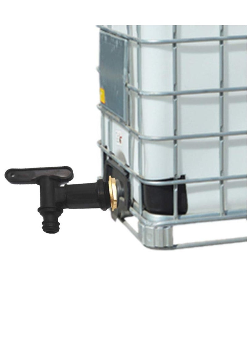 Water Tap Hosepipe Rain Barrel 3/4 Thread Tank Valve Adapter Ton Barrel Accessories Plastic Snap Fit Water Rain Barrel Tap for Home Garden Water Connectors - Image 3