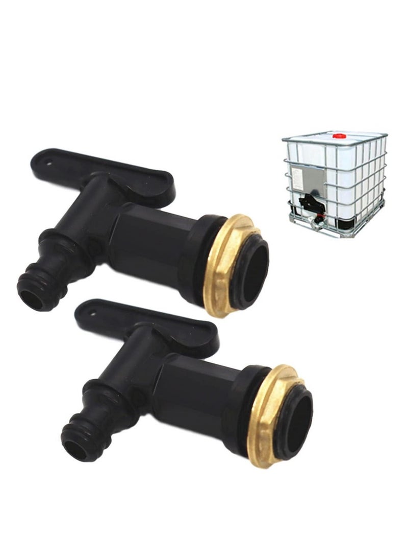 Water Tap Hosepipe Rain Barrel 3/4 Thread Tank Valve Adapter Ton Barrel Accessories Plastic Snap Fit Water Rain Barrel Tap for Home Garden Water Connectors - Image 1