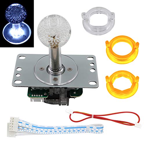 SJ@JX Arcade LED Joystick SANWA Style Fight Game Joystick LED Stick Retro Joy Circular Octagonal Limiter for Retro Pie Raspberry Pi MAME JAMMA - Image 1