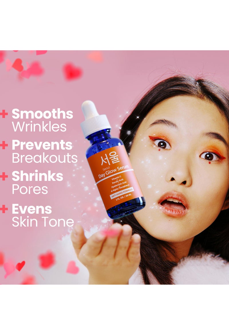 Seoul Ceuticals Korean Skin Care 20% Vitamin C Hyaluronic Acid Serum + CE Ferulic Acid - Potent Anti Aging - Image 4