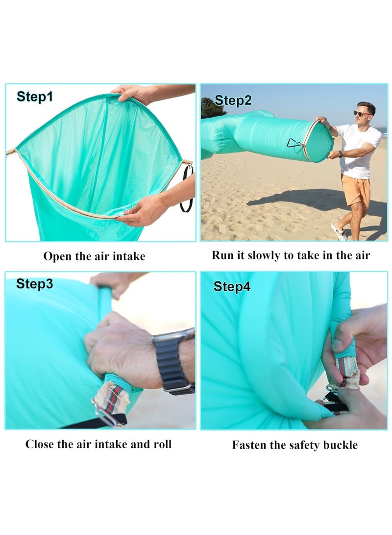 SYOSI Portable Inflatable Couch, Waterproof Inflatable Lounger Air Sofa Bed, 700LBS Weight Capacity Blow Up Couch, Inflatable Beach Chair Bed, Air Couch for Beach/Garden/Camping/Music Festival  - Image 2