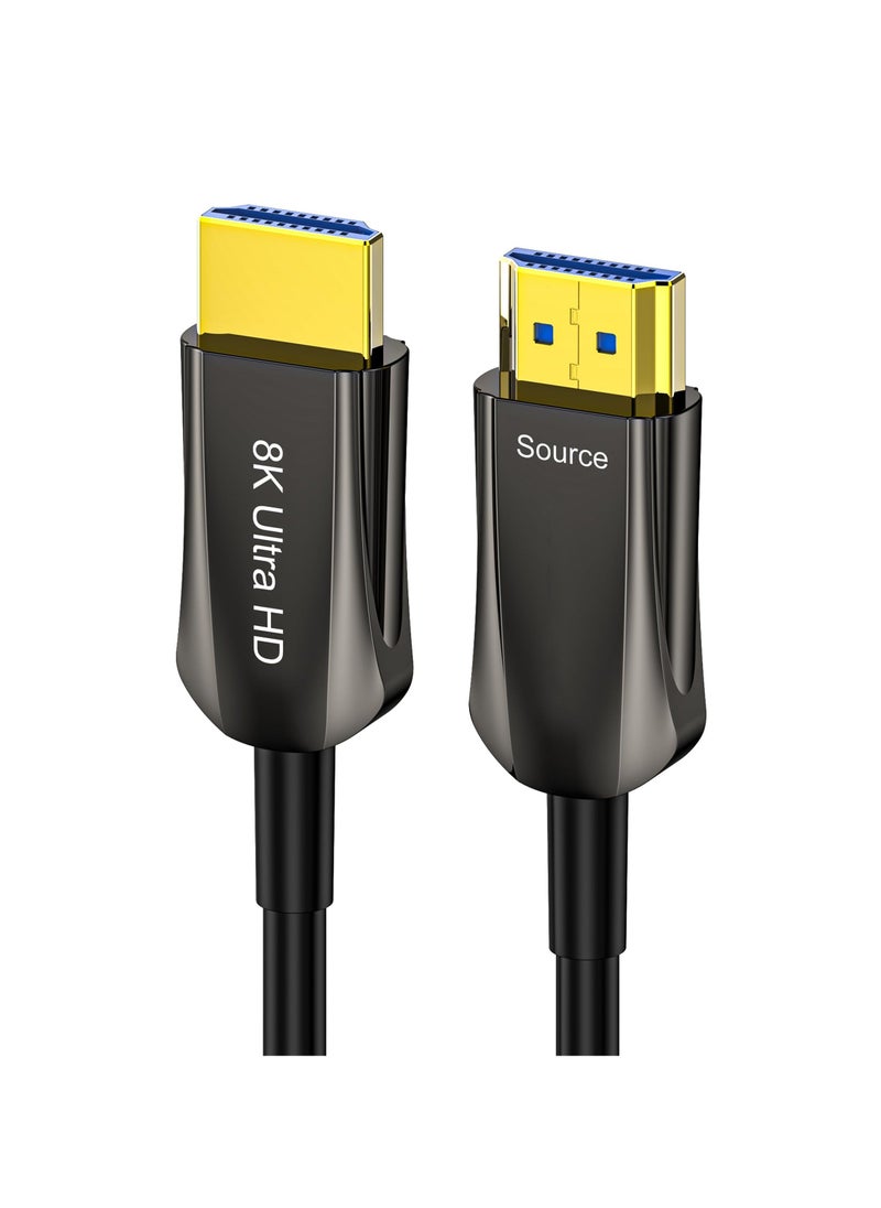 8K Fiber Optic HDMI Cable 6FT, 48Gbps Ultra High Speed HDMI 2.1 Cable, 8K@60Hz 4K@120Hz, Unidirectional Active HDMI Cord, Support HDR/HDCP2.2/eARC/Dolby Vision, Compatible with PS5, Xbox Series X - Image 1