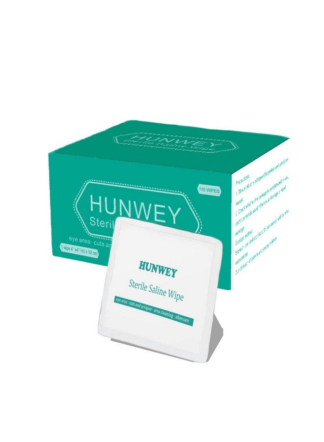 110Ct Hunwey المالحة مناديل تنظيف الوجه العين الجرح الرعاية اللاحقة مسحات غير معطرة للطفل الكبار السفر حزمة فردية - Image 1