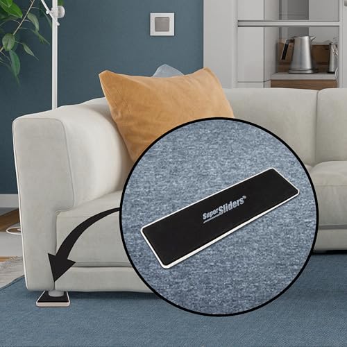 Super Sliders 4 Pack – 2.5" x 9" Heavy-Duty Furniture Sliders for Carpet – Reusable Plastic Sliders for Moving Couches, Tables, Appliances & More – Effortless Furniture Movers - Image 4